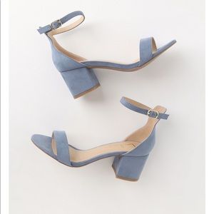 Lulus Harper Blue Suede Heels
